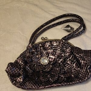 Elegant Purple Floral Women's Bag